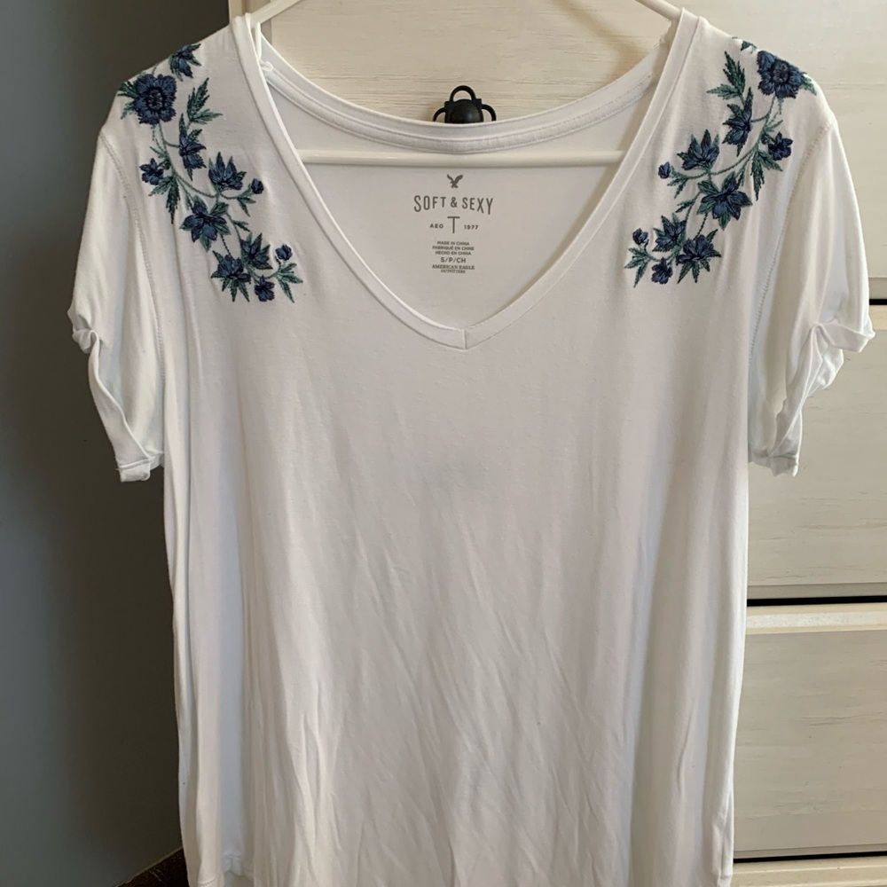 American Eagle Soft & Sexy Tee - Embroidered